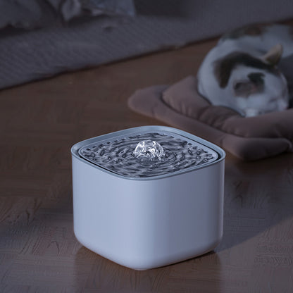 USB Electric Mute 3L Auto-Recirculating Cat Water Fountain with Auto Recirculation