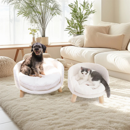 Plush Luxury Cat Bed with Cozy Cushion Pad
