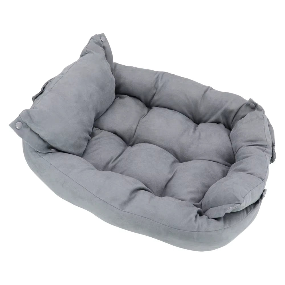 3 In 1 Dogs Cat Sleeping Bed Winter Warm Pet Kennel Cushion