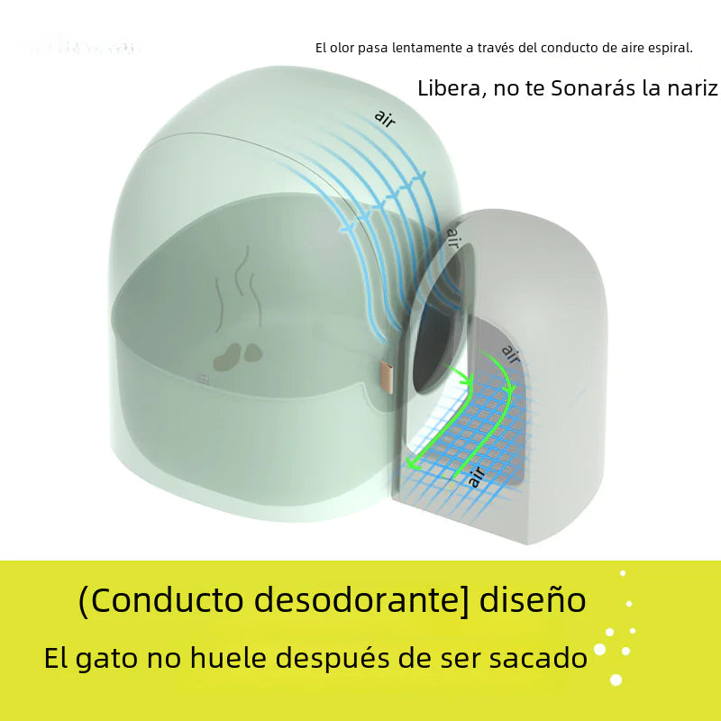 Closed Large Cat Litter Box with Odor Control