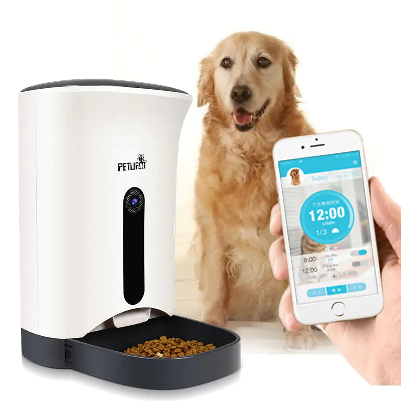 Smart Pet Feeder with Camera for Dogs