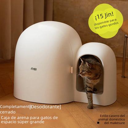 Closed Large Cat Litter Box with Odor Control